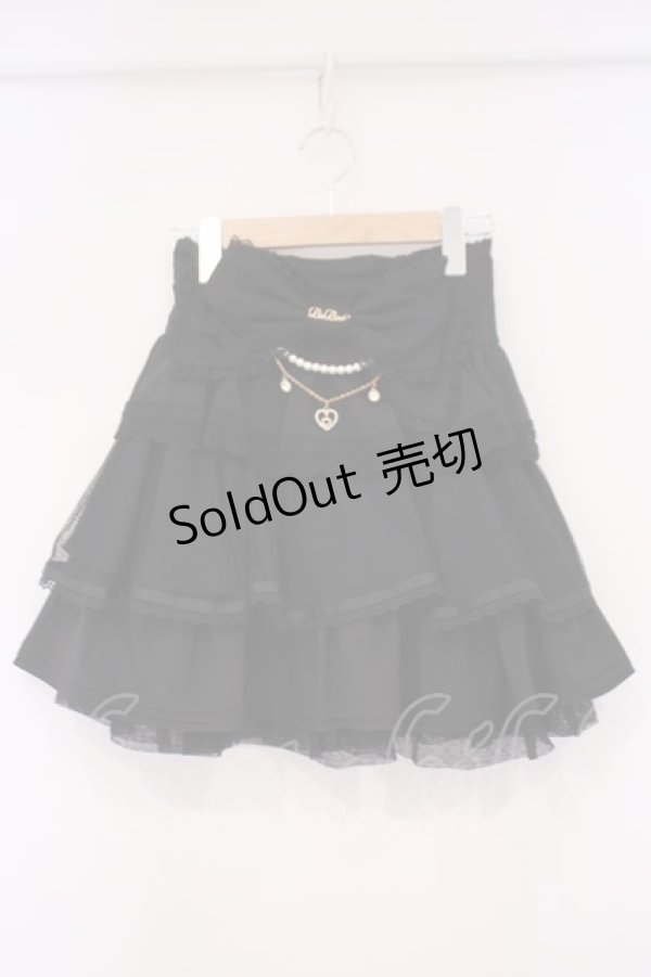 画像1: LIZ LISA / ビックリボンティアードスカート  クロ O-26-02-03-063-LO-PA-IG-OS (1)