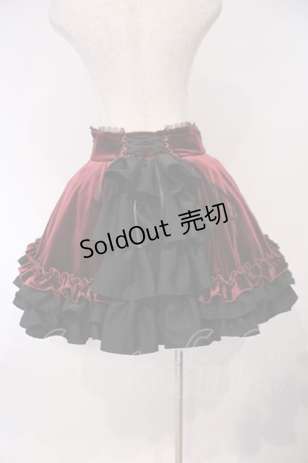 画像5: ATELIER PIERROT / Adenophora Lace-Up Skirt  ワイン O-26-02-03-005-EL-SK-OW-OS (5)