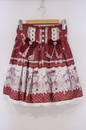 画像: LIZ LISA / Whip Bear Home Cafe柄スカパン  アカ O-26-02-03-065-LO-SK-IG-OS