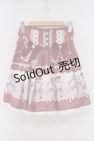 画像: LIZ LISA / Whip Bear Home Cafe柄スカパン  アカ O-26-02-03-065-LO-SK-IG-OS