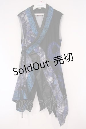 画像: Qutie Frash / 着物インナーチュニック  ブルー O-26-02-03-067-QU-TO-YM-OS