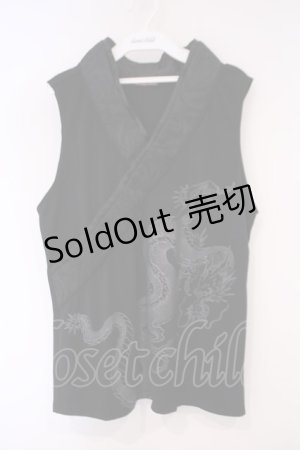 画像: Qutie Frash / 着物衿インナータンクトップ  ブラック O-26-02-03-068-QU-TO-YM-OS