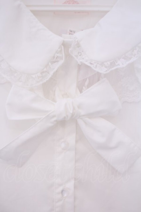 画像2: Princess Flower Garden / TT＊KRSリボンブラウス L シロ O-26-02-03-070-LO-TO-IG-OS (2)