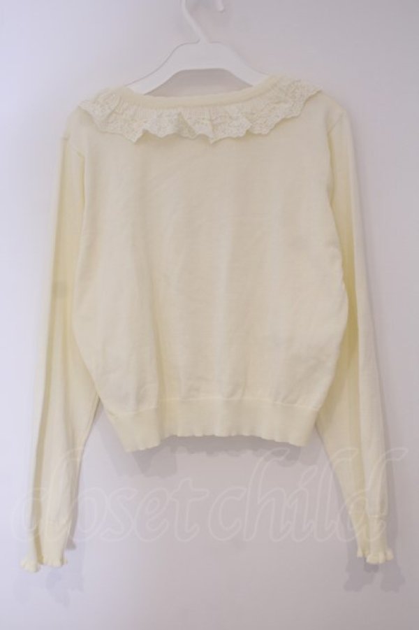 画像3: m petit by misako / AOKフリルニットカーディガン L アイボリー O-26-02-03-072-LO-TO-IG-OS (3)