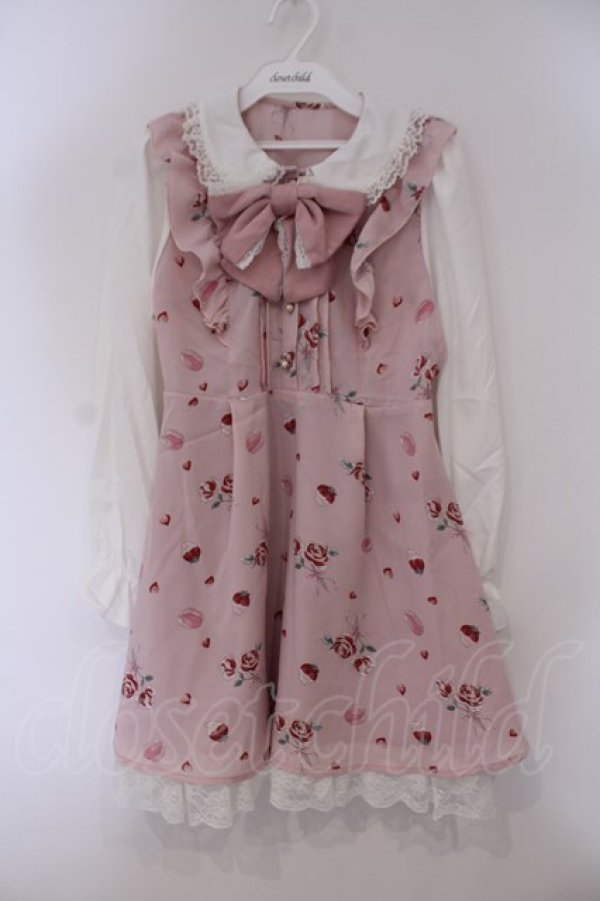 画像1: Lily Merry / もえにゃコラボ ワンピース M ピンク O-26-02-03-074-LO-OP-IG-OS (1)