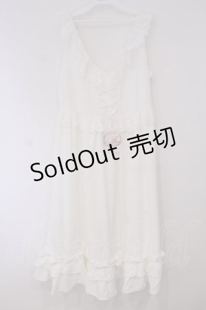 画像: Princess Flower Garden / TT＊KRSフリルジャンパースカート LL シロ O-26-02-03-075-LO-TO-IG-ZT0225L