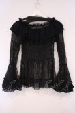 画像5: ATELIER PIERROT / Shirring Princess Sleeve Blouse-Lace-  ブラック O-26-02-03-080-EL-BL-OW-OS (5)