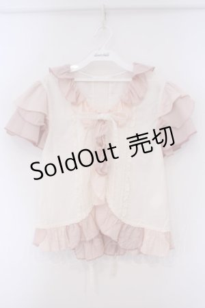 画像: PINK HOUSE / スイートピー花びらフリルブラウス  ピンク O-26-02-03-083-LO-BL-OW-OS