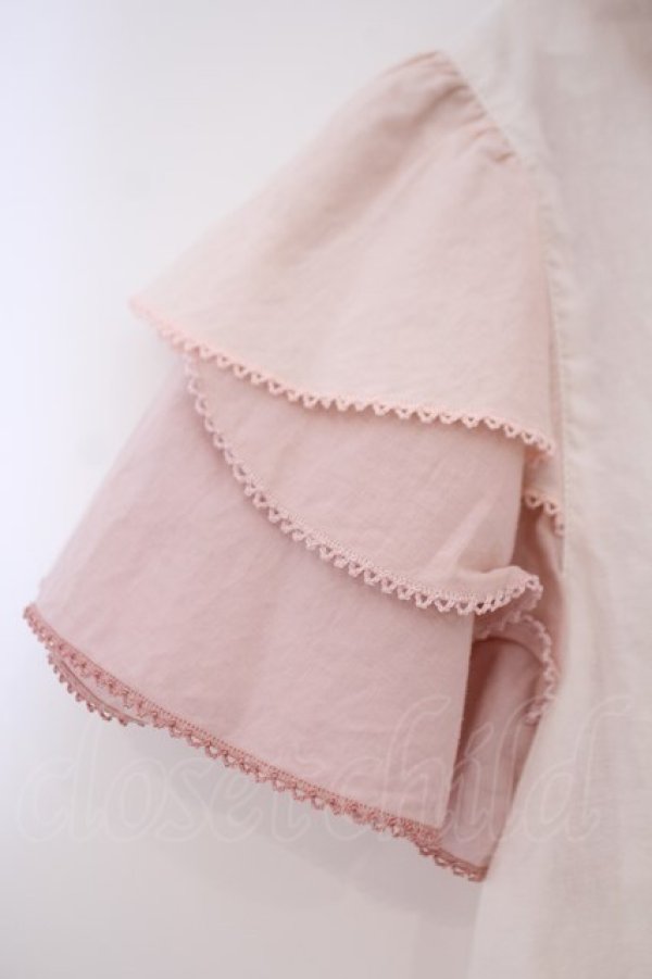 画像3: PINK HOUSE / スイートピー花びらフリルブラウス  ピンク O-26-02-03-083-LO-BL-OW-OS (3)