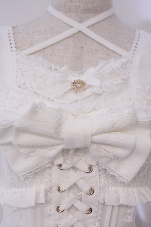 画像2: LIZ LISA / フロントティアードシフォンワンピース 0 ホワイト O-26-02-03-008-LO-OP-OW-OS (2)