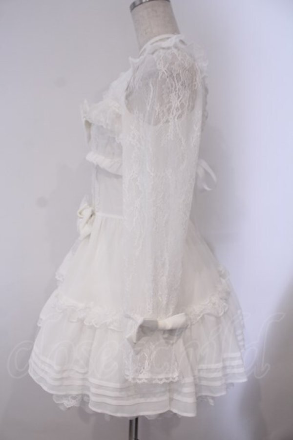 画像4: LIZ LISA / フロントティアードシフォンワンピース 0 ホワイト O-26-02-03-008-LO-OP-OW-OS (4)