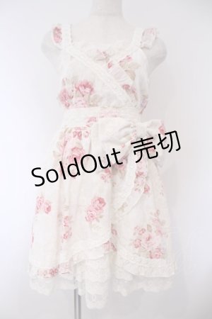 画像: LIZ LISA / カシュクール着物風ワンピース F シロｘピンク O-26-02-03-010-LO-OP-YM-ZT562