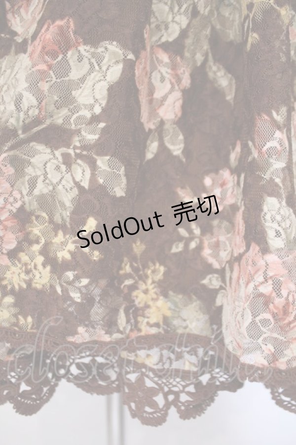 画像3: LIZ LISA / 総レースレースアップワンピース 0 ブラウン O-26-02-03-013-LO-OP-YM-ZT562 (3)