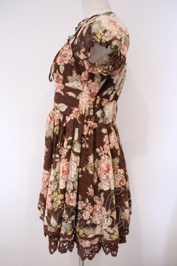 画像4: LIZ LISA / 総レースレースアップワンピース 0 ブラウン O-26-02-03-013-LO-OP-YM-OS (4)