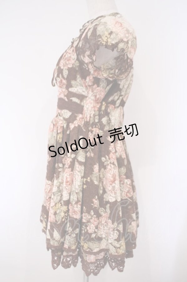 画像4: LIZ LISA / 総レースレースアップワンピース 0 ブラウン O-26-02-03-013-LO-OP-YM-ZT562 (4)