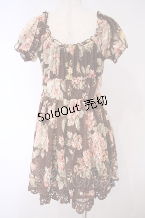 画像5: LIZ LISA / 総レースレースアップワンピース 0 ブラウン O-26-02-03-013-LO-OP-YM-ZT562 (5)