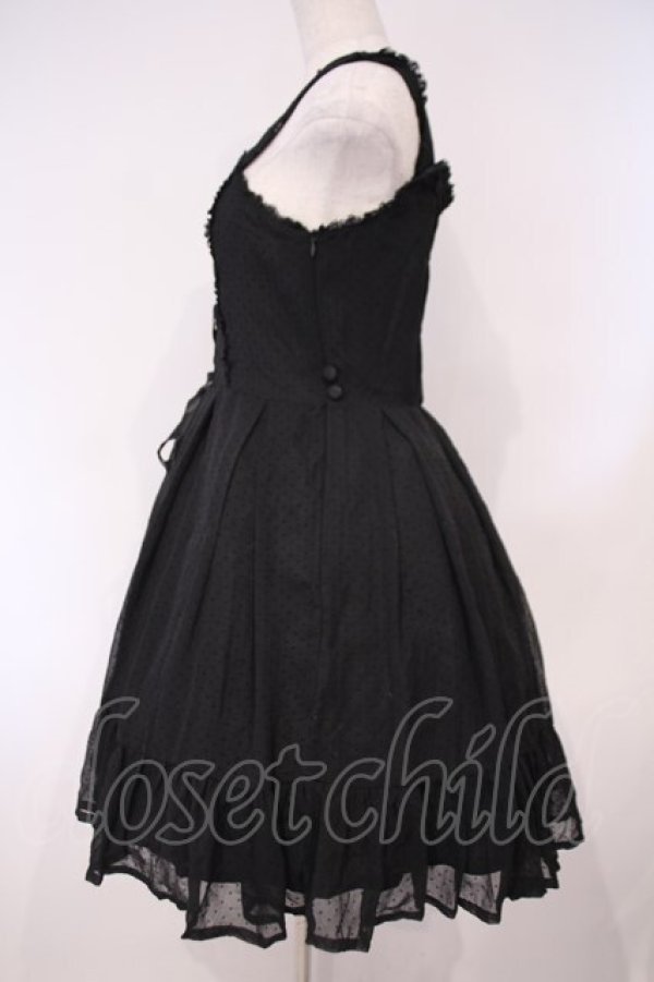 画像3: metamorphose / 星フロッキーあみあげジャンパースカート  クロ O-26-02-03-002-ME-OP-OW-OS (3)