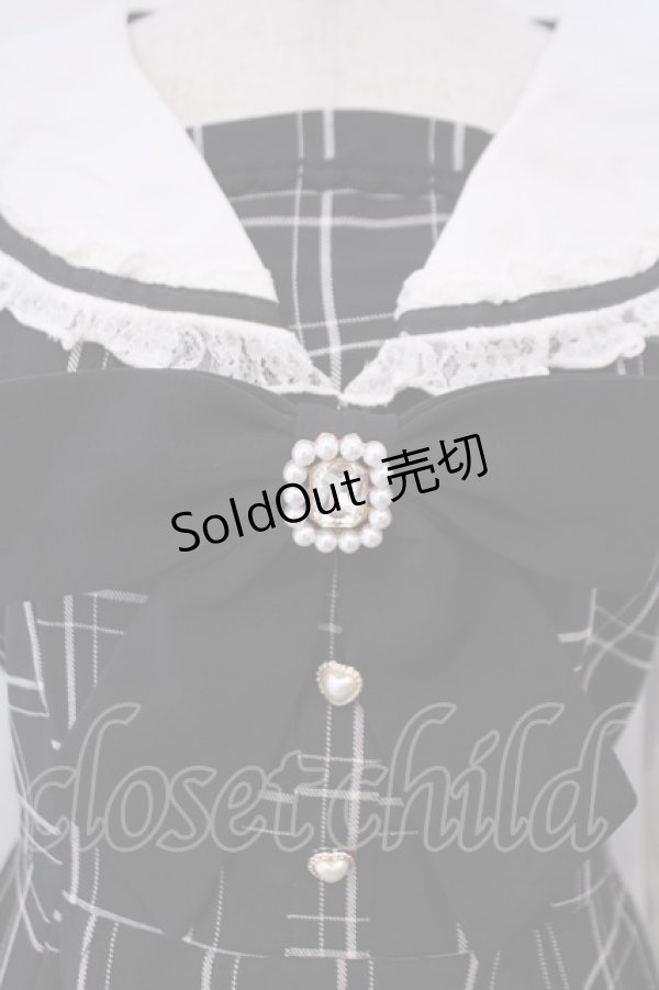 画像2: LIZ LISA / セーラーカラーセットアップ  クロ×シロ O-26-02-03-015-LO-OP-IG-OS (2)