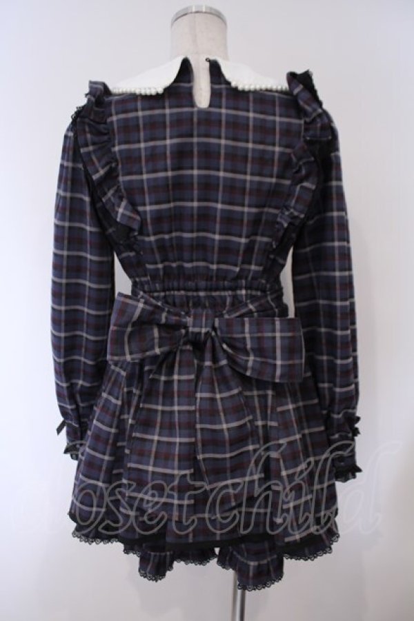 画像4: LIZ LISA / フリルエプロンセットアップ  ネイビー O-26-02-03-016-LO-OP-IG-OS (4)