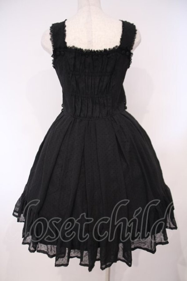 画像4: metamorphose / 星フロッキーあみあげジャンパースカート  クロ O-26-02-03-002-ME-OP-OW-OS (4)