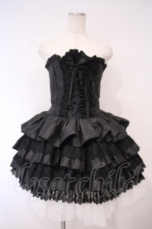 画像: ATELIER PIERROT / ミニコルセットワンピース  ブラック O-26-02-03-003-EL-OP-OW-OS