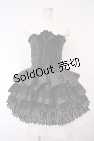 画像: ATELIER PIERROT / ミニコルセットワンピース  ブラック O-26-02-03-003-EL-OP-OW-OS