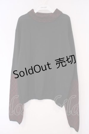 画像: AXES-X / 七宝文様タートルニット M クロ×アカ O-26-02-03-022-LO-TO-OW-ZT608