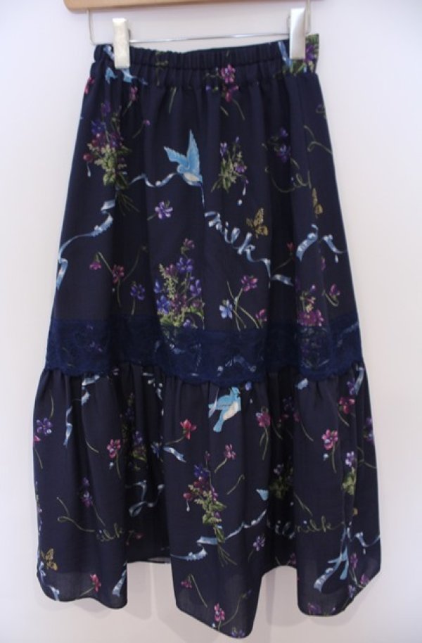 画像3: MILK / ブルーバードスカート  ネイビー O-26-02-04-033-ML-SK-OW-OS (3)