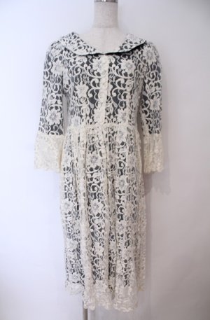 画像: MILK / メレンゲ DOLL DRESS　ワンピース  シロ×クロ O-26-02-04-036-ML-OP-OW-OS