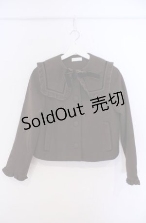 画像: m petit by misako / セーラー襟ショートコート S ブラウン O-26-02-04-037-LO-CO-OW-OS