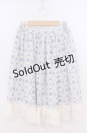 画像: axes femme / 花柄スカート M ブルー O-26-02-04-046-AX-SK-OW-OS