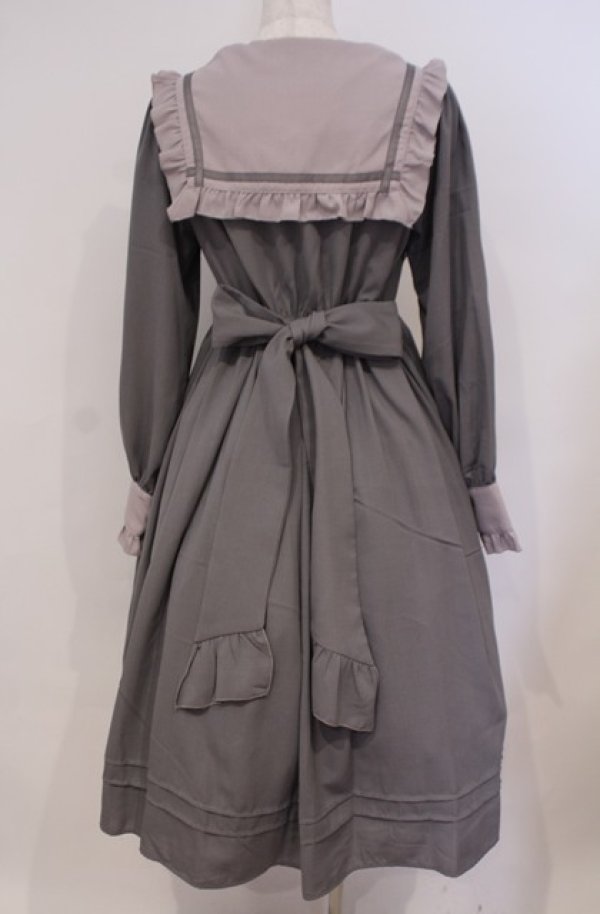 画像2: axes femme kawaii / リナズワンピース M グレー×ラベンダー O-26-02-04-005-AX-OP-OW-OS (2)