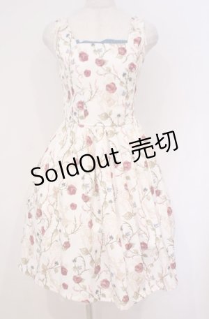 画像: Secret Honey / Rose pattern ワンピース(実写版 美女と野獣ver.) 2 アイボリー O-26-02-04-006-CA-OP-OW-OS