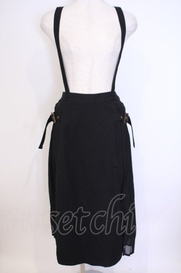 画像1: axes femme / サイドプリーツバックル付スカート  クロ O-26-02-04-1004-AX-SK-IG-OS (1)