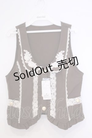 画像: axes femme / お花レースベスト M ブラウン O-26-02-04-1035-AX-TO-IG-OS