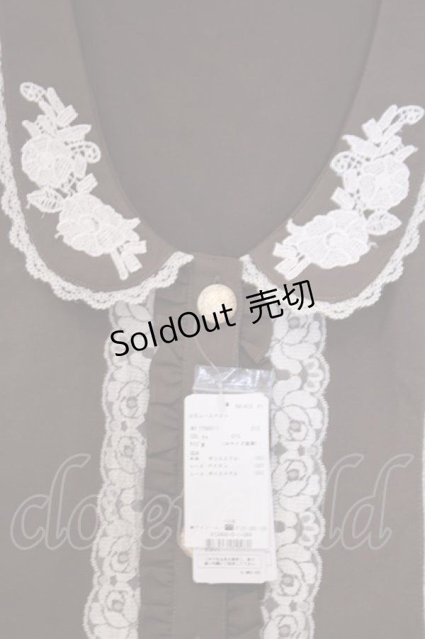 画像2: axes femme / お花レースベスト M ブラウン O-26-02-04-1035-AX-TO-IG-OS (2)