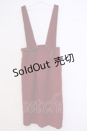 画像: axes femme / レースサス付ナロースカート  ワイン O-26-02-04-1039-AX-SK-IG-OS