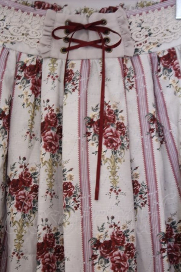 画像2: axes femme / シャンデリアフラワー柄スカート F アイボリー O-26-02-04-1040-AX-SK-IG-OS (2)