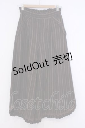 画像: axes femme / 裾レースワイドパンツ  ブラウン O-26-02-04-1045-AX-PA-IG-OS