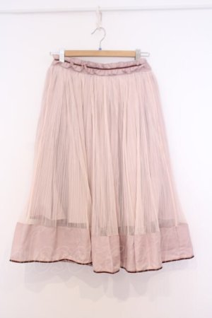 画像: axes femme / チュール重ねプリーツスカート  ピンク O-26-02-04-1047-AX-SK-IG-OS