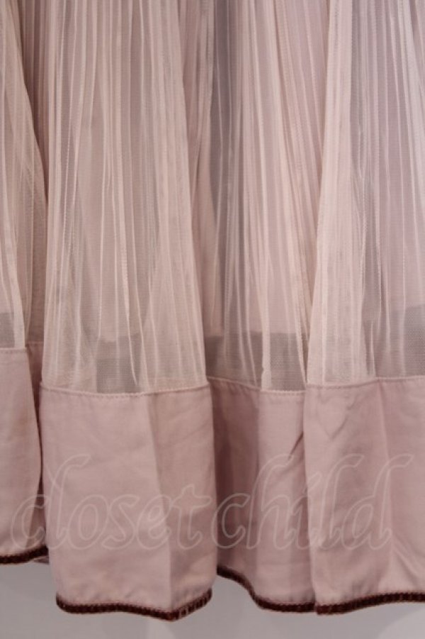 画像2: axes femme / チュール重ねプリーツスカート  ピンク O-26-02-04-1047-AX-SK-IG-OS (2)