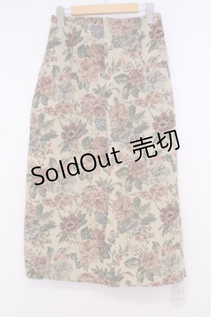 画像: axes femme / ゴブランロングタイトスカート M ベージュ O-26-02-04-1051-AX-SK-IG-ZT0211U