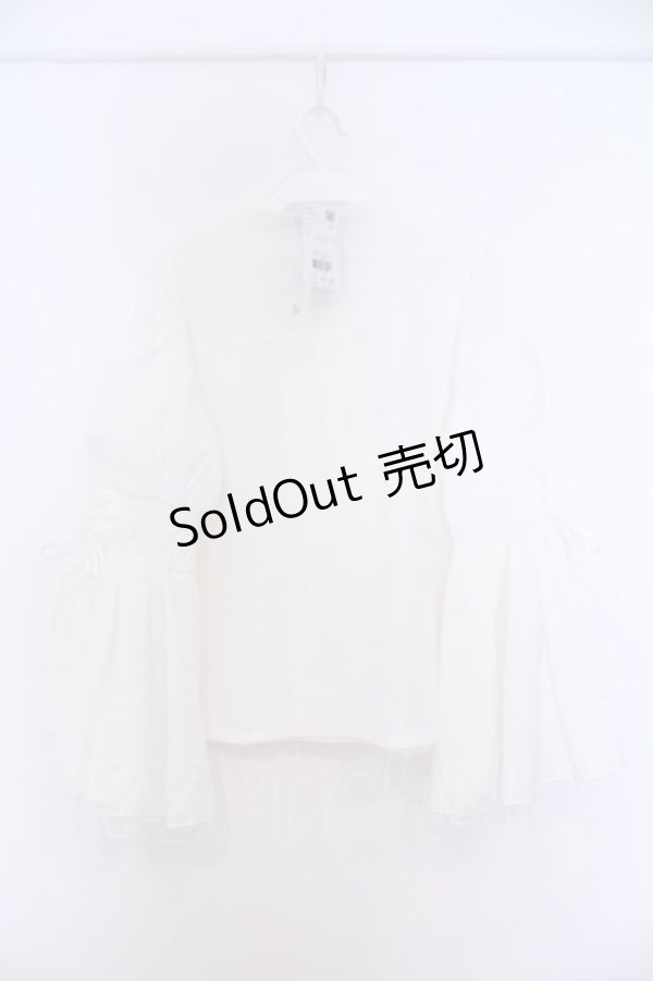 画像3: NIBBLE POISON / 2WAYリボン付フレア袖ブラウス M シロ O-26-02-04-1053-0-BL-IG-OS (3)