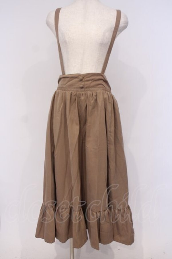 画像1: axes femme / サス付裾切替スカート  キャメル O-26-02-04-1006-AX-SK-IG-OS (1)