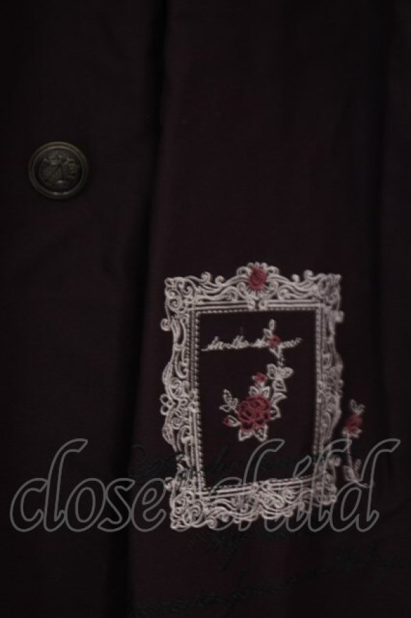 画像2: axes femme / 薔薇×額縁刺繍ミドルスカート M ワイン O-26-02-04-1058-AX-SK-IG-OS (2)