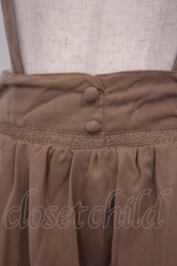 画像2: axes femme / サス付裾切替スカート  キャメル O-26-02-04-1006-AX-SK-IG-OS (2)