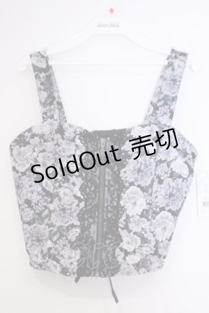 画像: axes femme / フルールPTジップ付ビスチェ  クロ O-26-02-04-1064-AX-TO-IG-OS