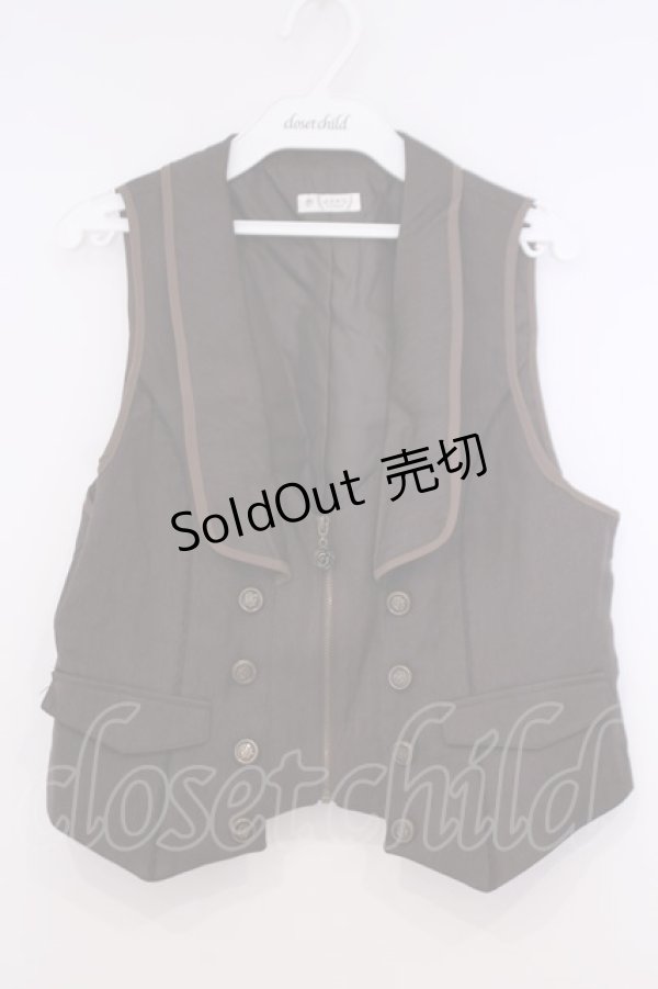 画像1: axes femme / ジップデザインベスト M ブラウン O-26-02-04-1069-AX-TO-IG-OS (1)