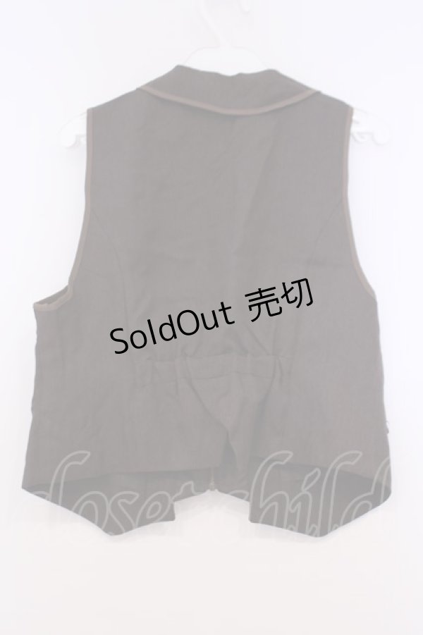 画像3: axes femme / ジップデザインベスト M ブラウン O-26-02-04-1069-AX-TO-IG-OS (3)