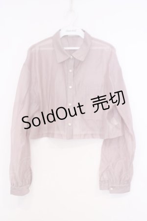 画像: axes femme / ローズ釦ショートシアーシャツ  ピンク O-26-02-04-1070-AX-BL-IG-OS